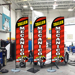 ธงขนนกชายหาดกันลมสำหรับโฆษณาร้านซ่อมรถยนต์ปรับแต่งได้ - Product Image 3