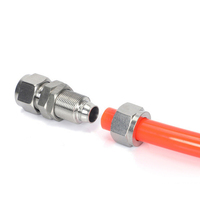 Raccord rapide droit en acier inoxydable 304/316L avec écrou de blocage pour montage sur panneau, connecteur de tube pour PU/Nylon Air/Eau/Huile