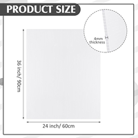 Feuilles de plastique cannelées blanches de 4mm Coroplast Panneau d'affichage en plastique ondulé Panneau de signalisation de 4x8 verges Feuille de coroplast