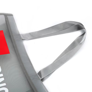 Bolsa de playa de malla transparente con logotipo personalizado, bolsa de compras de nailon reutilizable de gran capacidad - Product Image 4