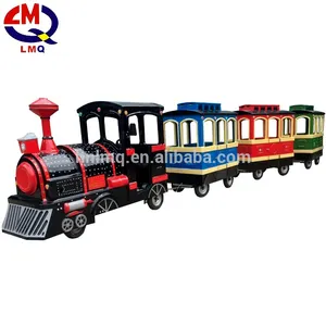 Amusement outdoor train sets adults kids rides steam trackless train for sale