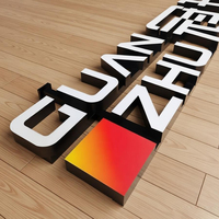 Lettres en relief 3D en aluminium sans cadre avec rétroéclairage LED personnalisé, étanches IP65/67 pour la décoration extérieure de la man cave