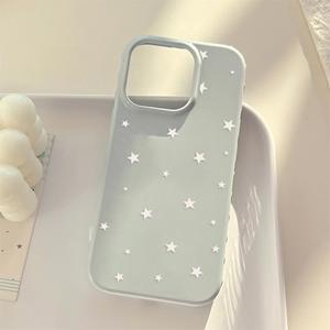 Funda para iPhone 17 Pro Max, estilo coreano, de silicona suave con diseño de estrella y orificio grande, resistente a caídas - Product Image 1