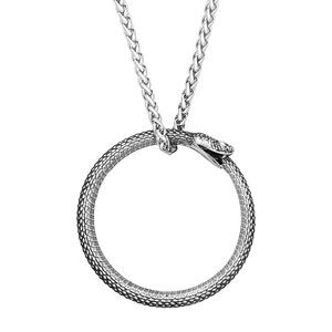 สร้อยคอโอโรโบรอส เครื่องประดับสแตนเลส ลายงู ชื่อ "ชีวิตและความตาย" - Product Image 4