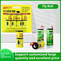Piège à mouches en plastique solide en gros, bâton collant pour mouches, rouleau collant pour mouches, planche collante pour la lutte antiparasitaire, tueur de mouches pour le commerce extérieur et les explosions de mouches