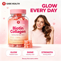 Gummies de biotine et collagène OEM sous marque privée 500mg, 60 unités, 5-en-1 Vitamines C, E, Zinc pour la beauté des cheveux, de la peau et des ongles, éclat pour femmes, personnalisables