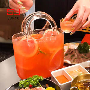 सनयो क्रिएटिव ग्लास पर्स पीने हैंडबैग डेपेंटर कॉकटेल ग्लास पोर्टेबल ग्लास बैग पार्टी के लिए सुरुचिपूर्ण बार मिश्रण बेकर। - Product Image 4