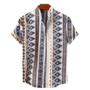 Nuova <span class=keywords><strong>Camicia</strong></span> Cubana Retrò a Maniche Corte, <span class=keywords><strong>Camicia</strong></span> Estiva da Vacanza, <span class=keywords><strong>Camicia</strong></span> Hawaiana con Fiori, Top da Spiaggia - Product Image 5