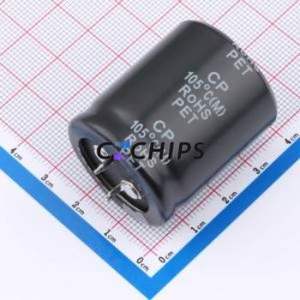 Condensateur électrolytique en aluminium à encliquetage 330UF450V30x35CP, composant traversant (THT), D30xL35mm 330uF 20% 450V 10mm - Product Image 2