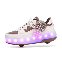 Wenkuang – Patins à roulettes amovibles à 2 roues pour enfants et adultes, de qualité supérieure et à prix imbattable, avec roues lumineuses LED