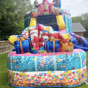 Castillo hinchable sugar rush birthday combo <b>inflatable</b> slide bounce <b>house</b> commercial bouncing castle for kids - Product Image 4