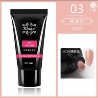 KLANA Poly Extension Gel 10 Couleurs 30ml Gel de Construction Rapide UV/LED Marque Privée DIY Nail Art