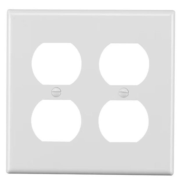 Dual Gang Duplex Wall Plate Electrical Outlet Cover US Standard 4.50" X 2.76" ROHS for for 12-Month Warranty for Plug