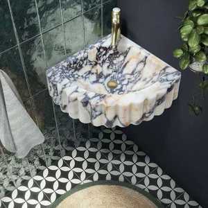 Calacatta Viola Purple Marble Stone Vanity Counter Top <strong>Bath</strong> Tub Wash Basin Wall <strong>Cladding</strong> Natural Stone Dining Table Top - Product Image 4