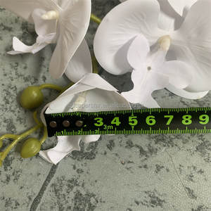E-214 Vente Chaude Artificielle Orchidée 9 Têtes Vive Papillon Orchidée Tiges Table <span class=keywords><strong>De</strong></span> Mariage Fleurs Blanches Phalaenopsis - Product Image 4