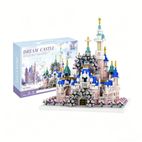 Nouvel Arrivage Kit de Modélisme en Plastique DIY de Difficulté Élevée, Scène d'Architecture Curieuse à Collectionner, Ensemble de Blocs de Construction Château de Jardin