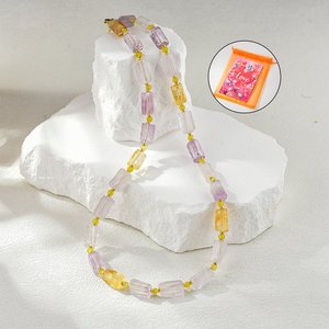 Wholesale Mixed Natural Stone Beaded <b>Necklace</b>, Irregular <b>Citrine</b> Healing Crystal Jewelry for Crystal Shops & Gift Stores - Product Image 6