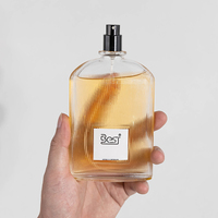 Atomiseur de parfum en verre cylindrique miniature de 100 ml, flacon de voyage fin avec buse à brume fine et impression sérigraphique