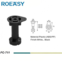 ROEASY Pieds de meubles réglables en PVC de haute qualité pour armoires, canapés-lits, tables de cuisine, pour l'extérieur, le salon et les hôpitaux