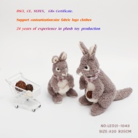 Kangourou en peluche doux, jouet mignon à câliner pour enfants, cadeau certifié CE, animal australien, mère, bébé kangourou
