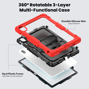 Custodia Protettiva Robusta per <span class=keywords><strong>Tablet</strong></span> <span class=keywords><strong>Huawei</strong></span> Matepad T10 <span class=keywords><strong>T10s</strong></span> 10.1 Pollici in Silicone e PC con Supporto e Tracolla - Product Image 2