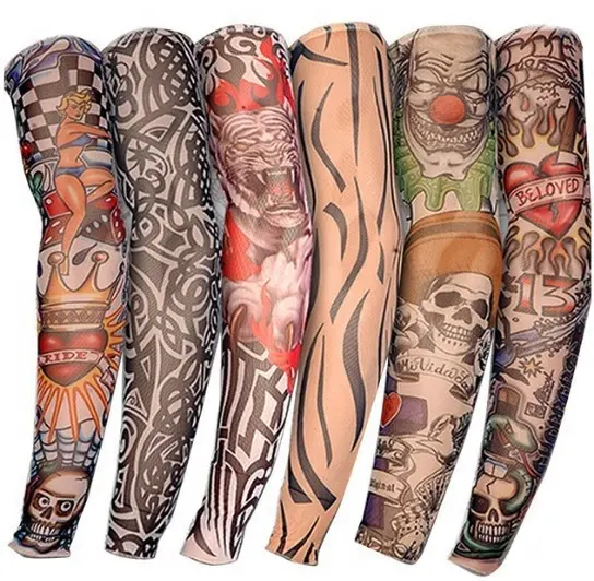 New Arm Sleeves Sunscreen Sleeves Body Tattoo Cooling Sport Cycling sleeve for motorcycle riders