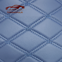 Cuero Sintético de PVC/PU de 60*90cm, Bordado y Acolchado con Pespunte de Diamante, Impermeable, para Asientos de Auto/Tapicería/Sofá/Muebles