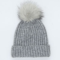 Bonnet ample en tricot avec Faux fourrure, pour l'hiver, tendance, personnalisé