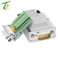 Connecteur VGA sans soudure, mâle, 3 rangées, 15 broches, prise 3-6/9, interface VGA, coque métallique sans soudure