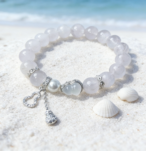 คริสตัลผงธรรมชาติ ดีไซน์<span class=keywords><strong>ดั้งเดิม</strong></span> รูปทรงน้ำเต้า สร้อยข้อมือลูกปัดทรงกลมสำหรับผู้หญิง ของขวัญคริสตัลสุดหรู - Product Image 4