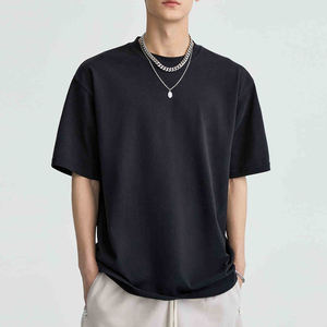 <span class=keywords><strong>T</strong></span>-shirt da uomo pesante 2026 a manica corta, tinta unita, vestibilità ampia, in tessuto pettinato di alta qualità - Product Image 3