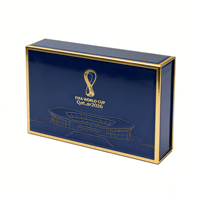 Boîtes cadeaux en papier haut de gamme personnalisées avec logo, étanches, à rabat, avec fermeture magnétique, pour ensemble de marchandises d'équipe de football