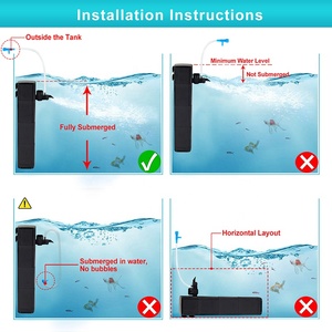 Filtro per Acquario WEIPRO 3-in-1 in ABS, Purificatore d'Acqua con Spugna Biochimica e Pompa di Ossigeno per Vasche di Pesci e Tartarughe, 220V - Product Image 5