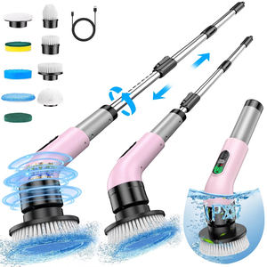 9-in-1 Electric Spin Scrubber Cordless Cleaning <b>Brush</b> Telescopic Handle USB Bathroom Tile Floor Kitchen Tub Shower Rechargeable - Product Image 3