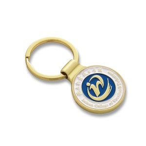 Hot Selling Simple Design Standard <b>Keychain</b> <b>Personalized</b> Epoxy Sticker Gold Metal <b>Keychain</b> - Product Image 5