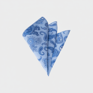 Pañuelo de bolsillo para hombre con estampado paisley azul marino y blanco, talla única, tejido - Product Image 2