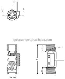 जी 1/2 "बाहरी थ्रेड प्लास्टिक प्रवाह स्विच 10 डब्ल्यू 2 तार प्रवाह स्विच चुंबकीय स्टेनलेस स्टील जल प्रवाह स्विच - Product Image 2
