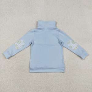 T-shirt à manches longues pour bébé garçon, motif à carreaux bleu, motif de golf, vêtements de printemps, BT1492 rts - Product Image 3
