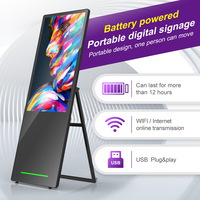 Pantalla Publicitaria con Batería de 43, 49 y 55 Pulgadas para Tiendas, Restaurante, Móvil, Portátil, Señalización Digital