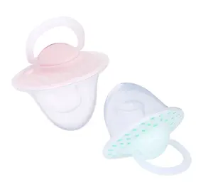Chupeta de silicone para bebês, chupeta de silicone com proteção contra poeira, confortável para crianças pequenas, divertidas, manequim