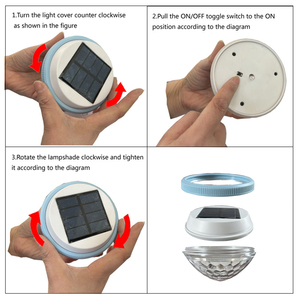 Lampe solaire flottante pour <span class=keywords><strong>piscine</strong></span>, lampe d'extérieur, lampes <span class=keywords><strong>LED</strong></span> rechargeables, lumières nocturnes, décorations de Noël, décorations pour la maison, étanche - Product Image 5