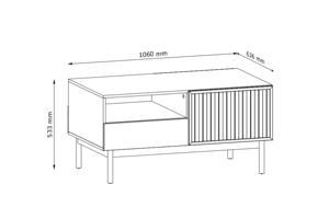 <span class=keywords><strong>Table</strong></span> basse cannelée en bois de panneau de particules moderne directe d'usine avec le tiroir et les jambes en bois pour le salon - Product Image 5