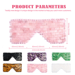 טבעי ורוד קריסטל ירקן פנים מסכת יופי לעיסוי לטיפוח העור עלה קוורץ פנים מסכת עיניים - Product Image 3