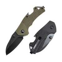 Couteau pliant multifonctionnel de poche EDC de haute qualité avec manche en plastique et lame en acier 5CR pour le camping, la pêche et les activités de plein air