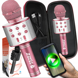 Microphone sans fil multifonctionnel 858 Bluetooth, microphone portable, livré avec audio, un microphone de chant pour enfants Kgobo Mobile - Product Image 5