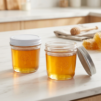 Bocaux de rangement en verre sans plastique avec couvercles hermétiques en bambou – Contenants modernes pour l'organisation de la cuisine (marché britannique)