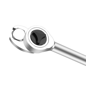 Interchangeable Head Open End Wrench Set <b>3</b>/<b>8</b> Inch Chrome Vanadium Steel <b>Ratcheting</b> Manual Industrial Grade - Product Image 5