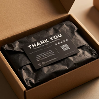 Cartes de remerciement personnalisées avec logo en or, impression offset personnalisée, cartes postales avec logo, cartes de remerciement professionnelles personnalisées
