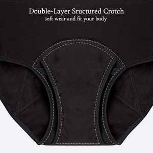 LYNMISS 5 couches réutilisables lavables sous-vêtements d'incontinence taille haute femme contrôle de la vessie femme <span class=keywords><strong>culotte</strong></span> d'incontinence <span class=keywords><strong>urinaire</strong></span> - Product Image 4