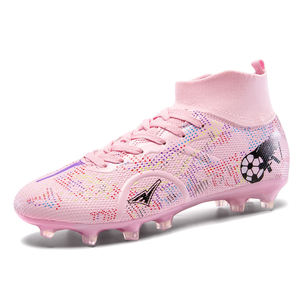 <span class=keywords><strong>Botas</strong></span> de Fútbol de Caña Alta con Parte Superior de Tejido Transpirable, Cuello Tipo Calcetín, Suela Antideslizante de TPU, Ligeras, para Césped <span class=keywords><strong>Artificial</strong></span> - Product Image 2